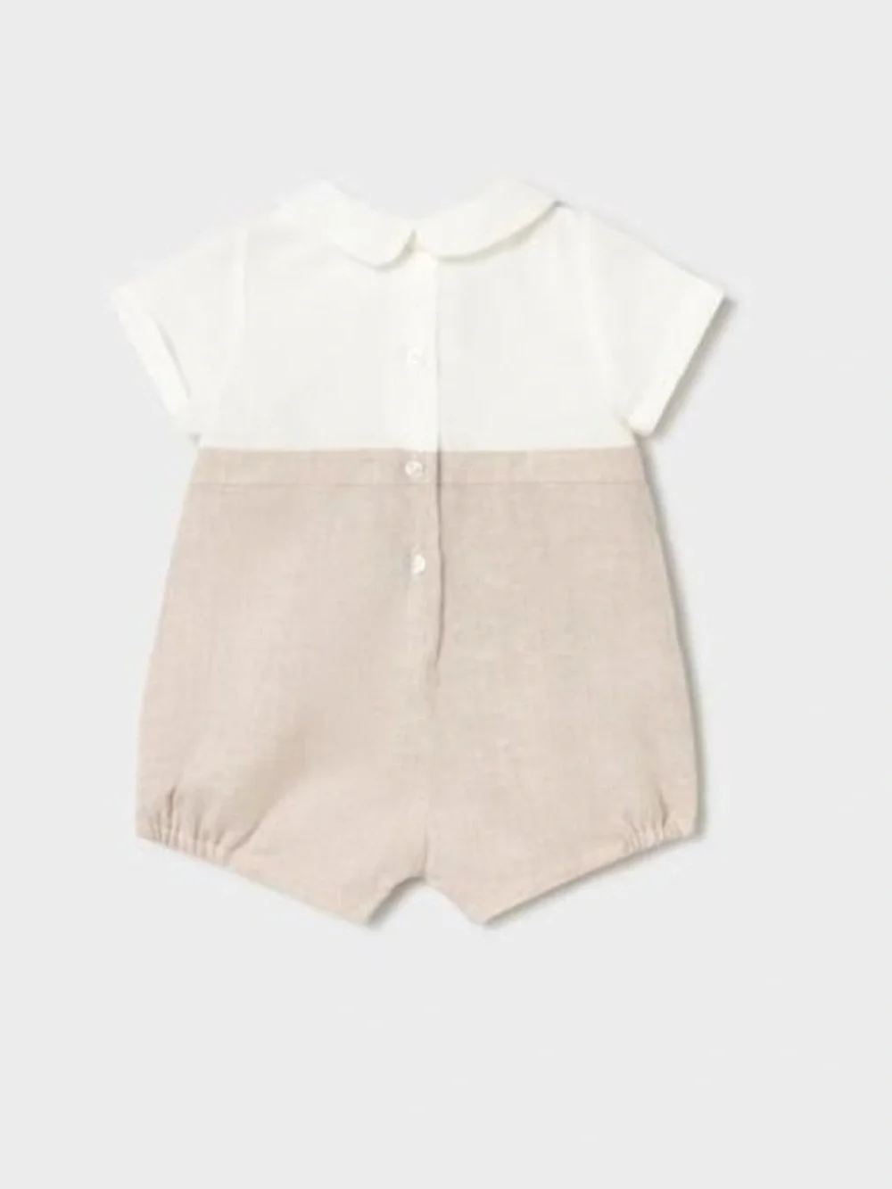 NWOT Mayoral Linen Baby Romper in Wheat size 2-4mo